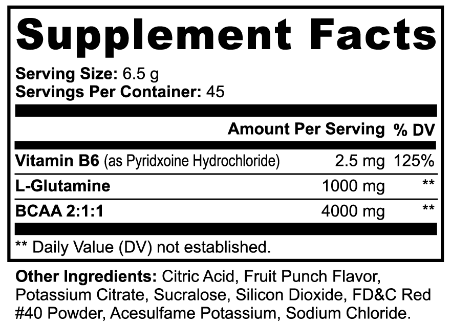 BCAA Shock Powder (Fruit Punch)